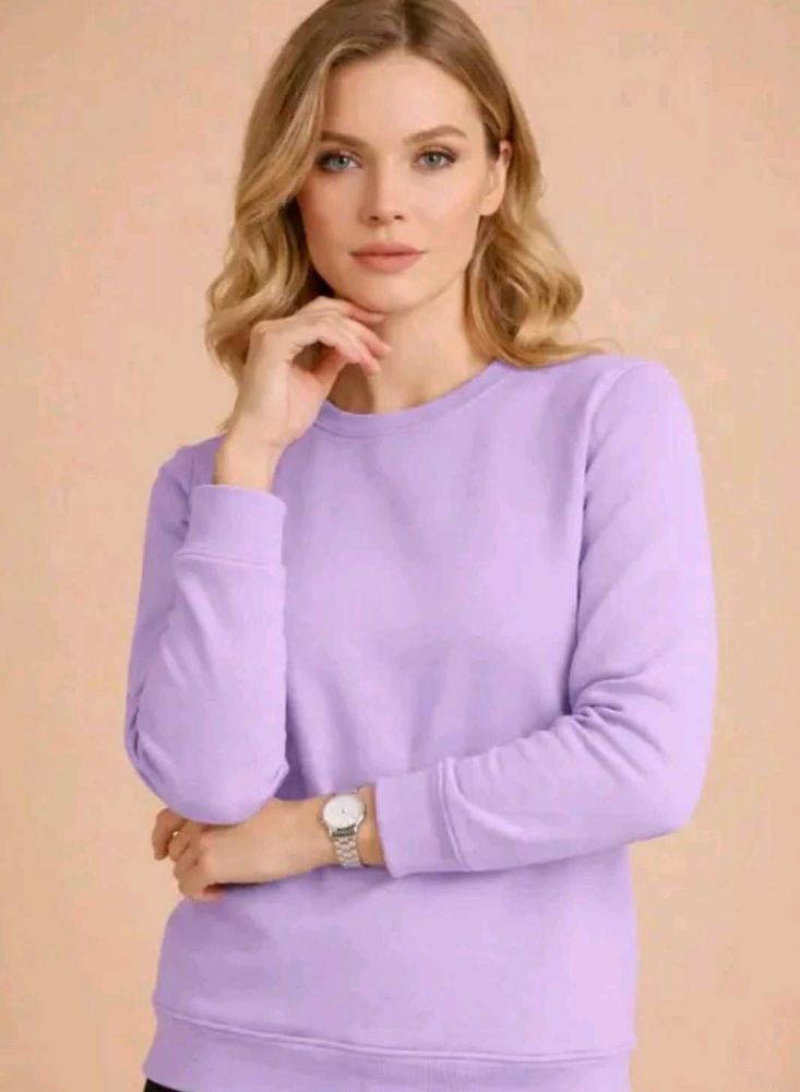 COMBO Lavender&amp; Black Crew Neck Sweatshirt