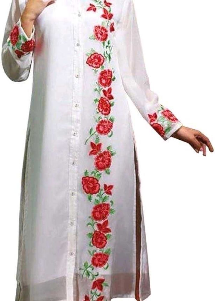 Embroidered White Kurta