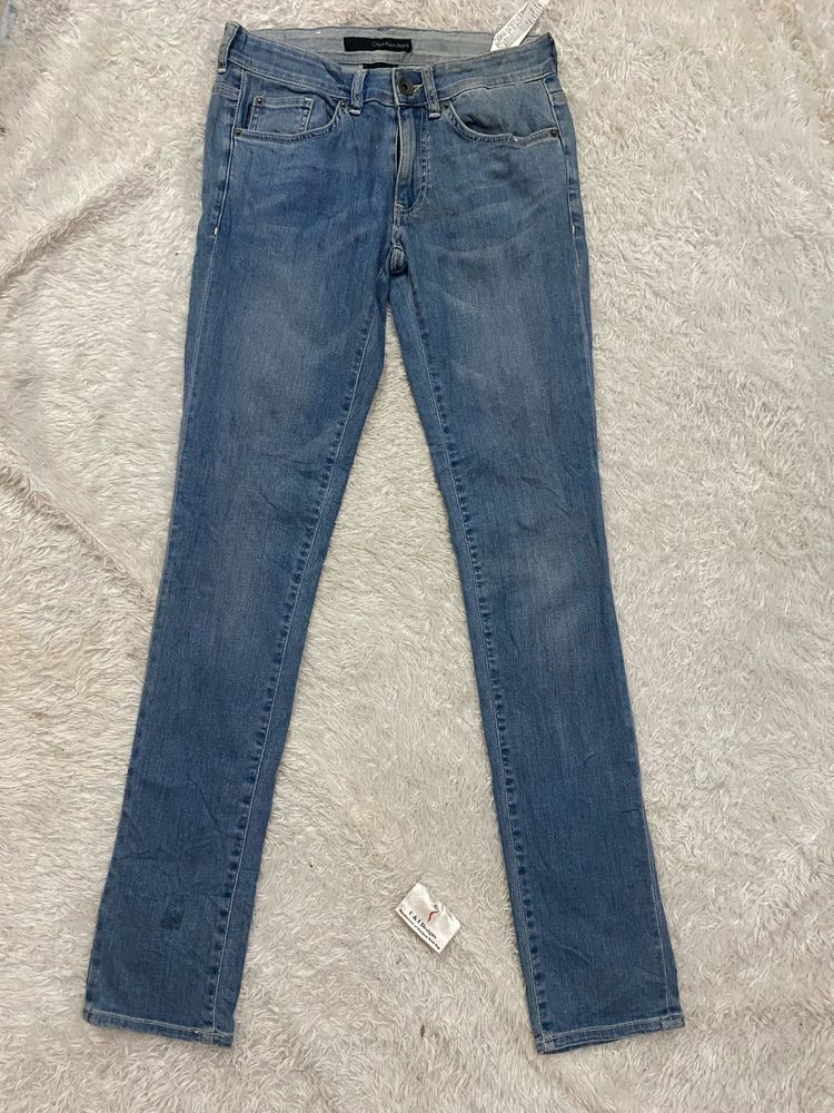 Calvin Klein Women's Blue Denim Jeans
