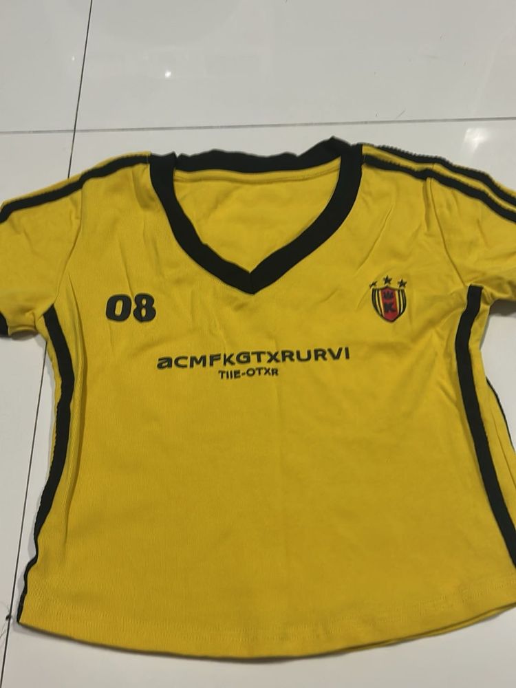 Yellow V-Neck T-Shirt