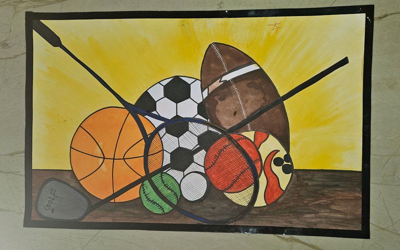 Sport Items Painting