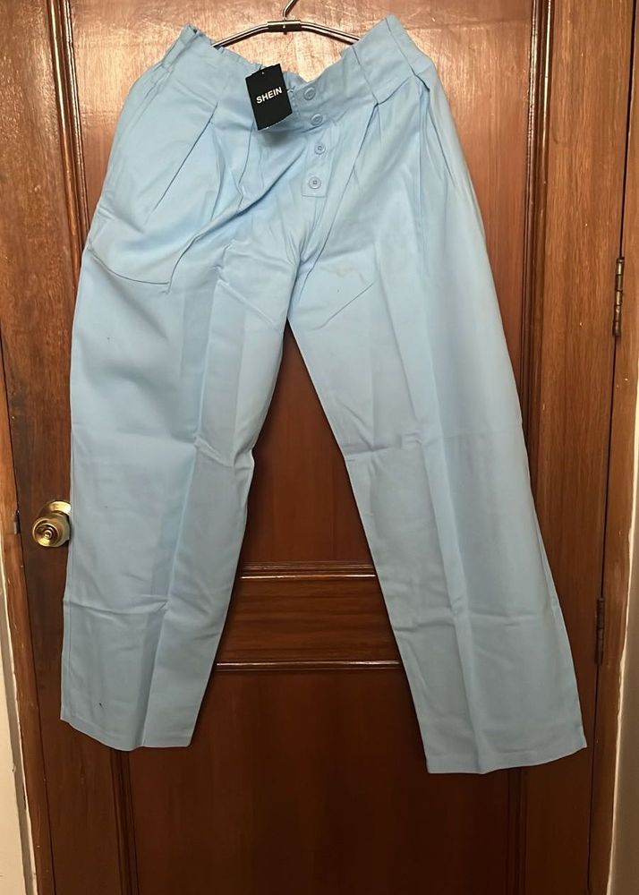 Chic Blue Wide-Leg Pants
