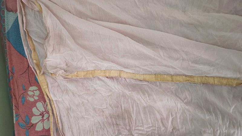 Light Pink Dupatta with Gold Border