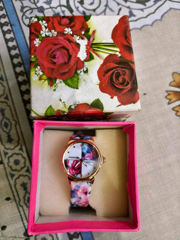 Floral Print Women's Watch
