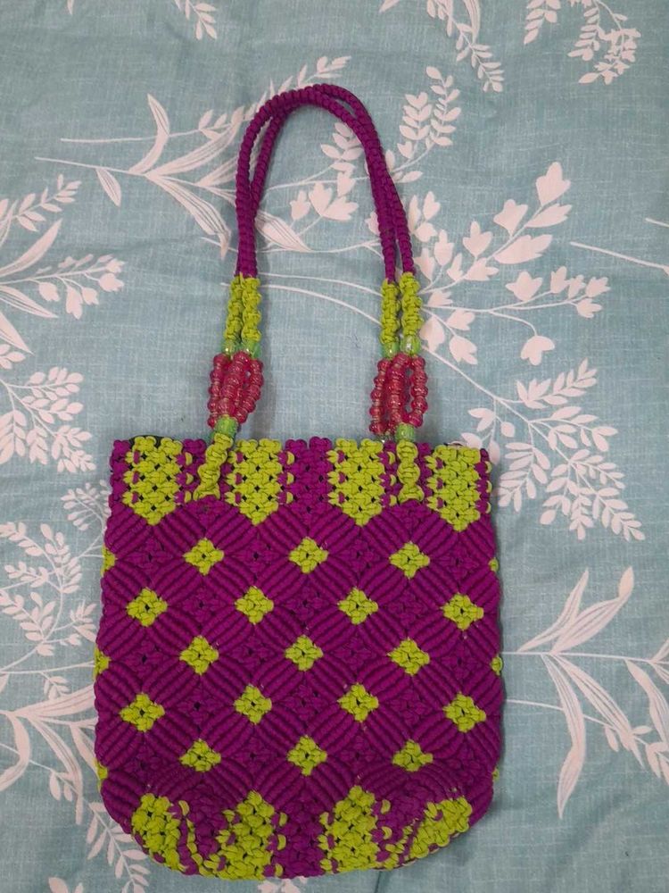 Boho Macrame Tote Bag