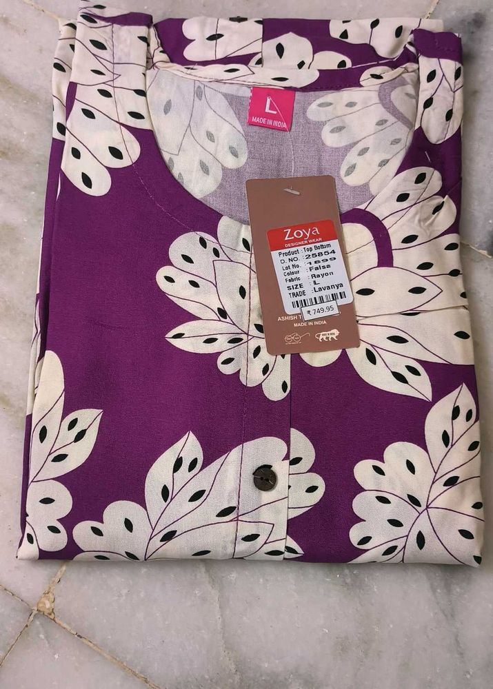 Zoya Kurta with Leaf Print