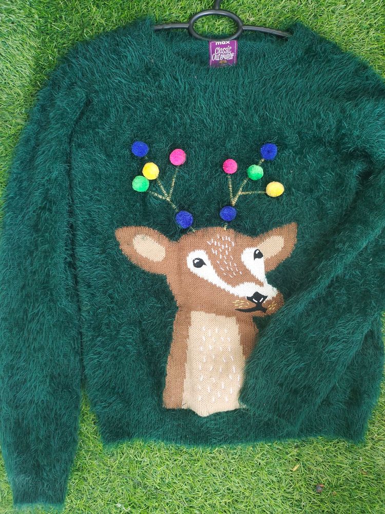 Funky Reindeer Christmas Sweater
