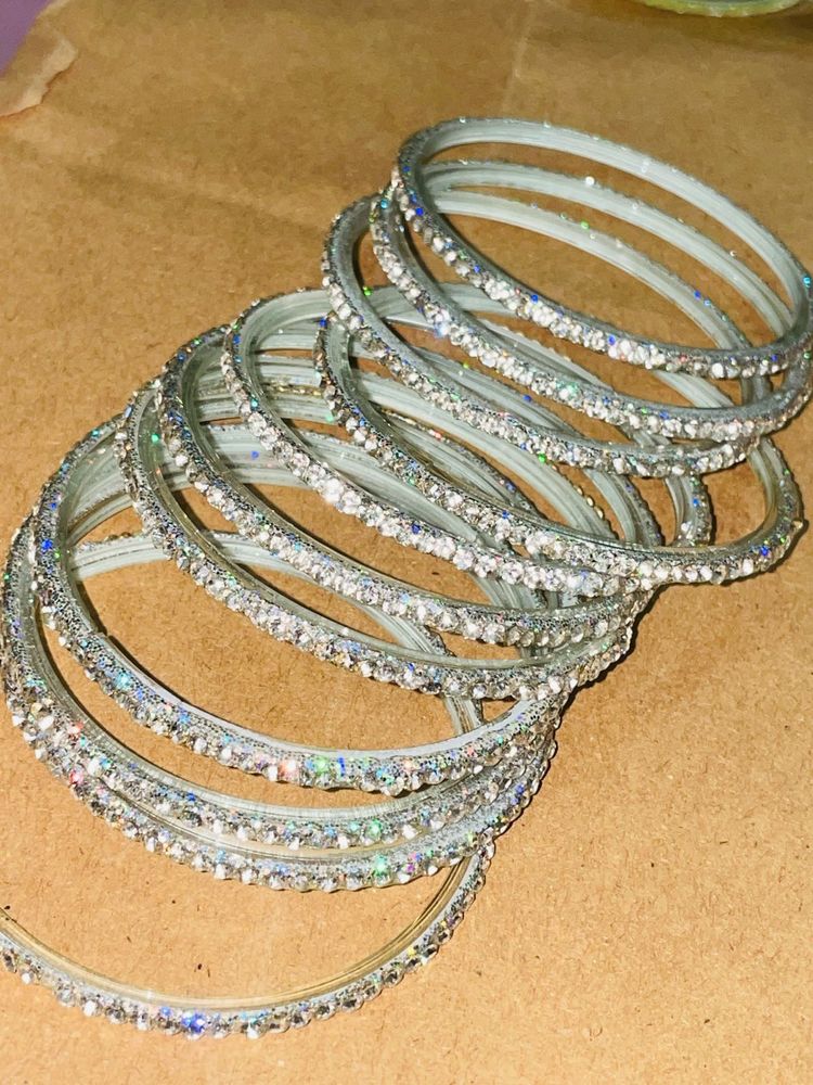 old bollywood style Crystal Bangles Set of 11