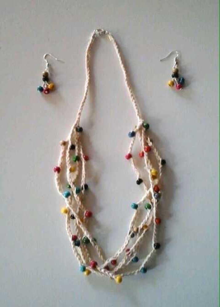 Beaded Necklace &amp; Earring Set