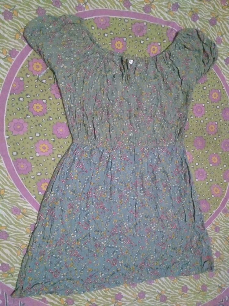 Floral Smocked Waist Dress