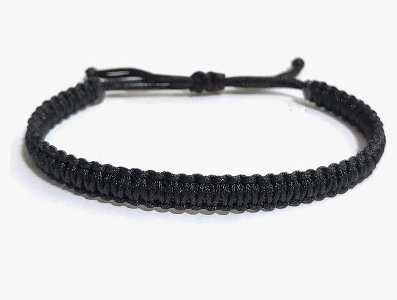 Black Braided Cord Bracelet