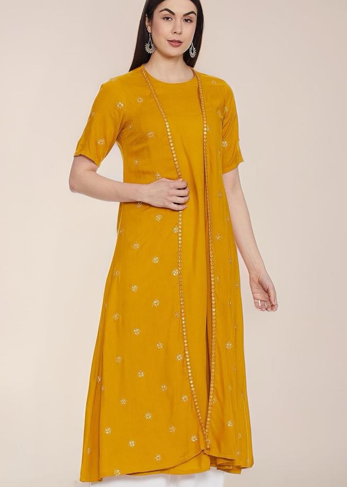 Indya Women's Rayon Regular Kurta