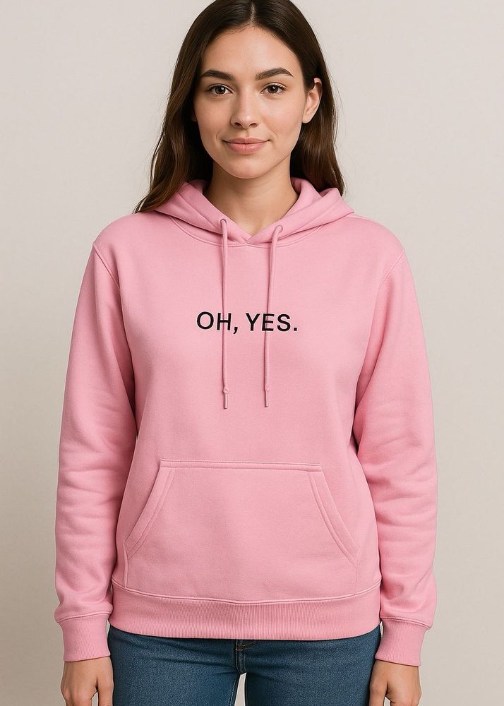 Pink 'OH YES' Hoodie - Size M