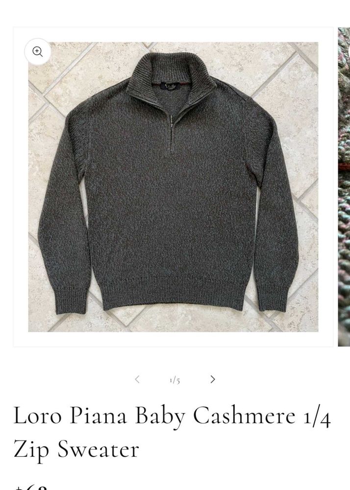 Cashmere 1/4 Zip Sweater
