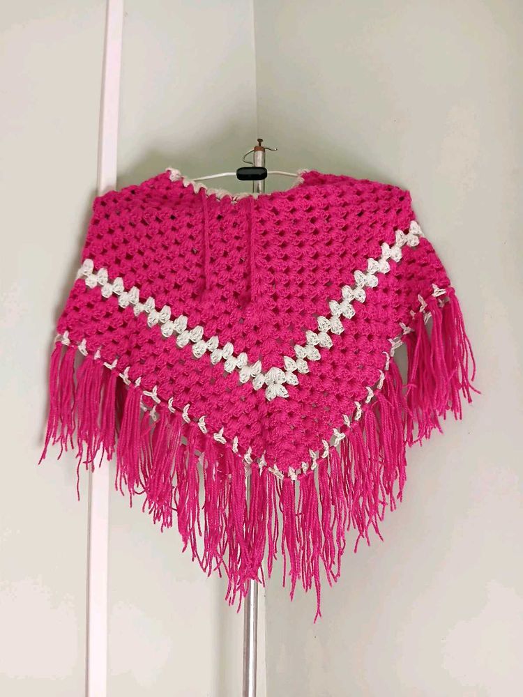 New Handmade Kids' Poncho(FREE FLOWER CLIP)