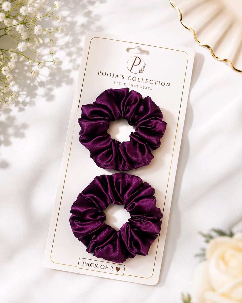 Pack of 2 Satin Scrunchies