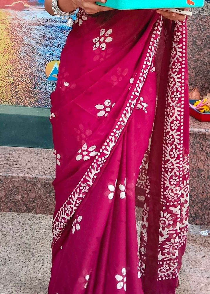 Beautiful Magenta Saree