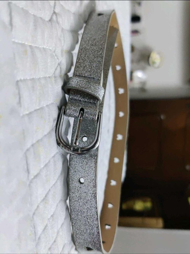 Sparkly Silver Fashion Belt