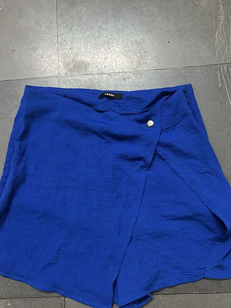 Bright Blue Wrap Skirt