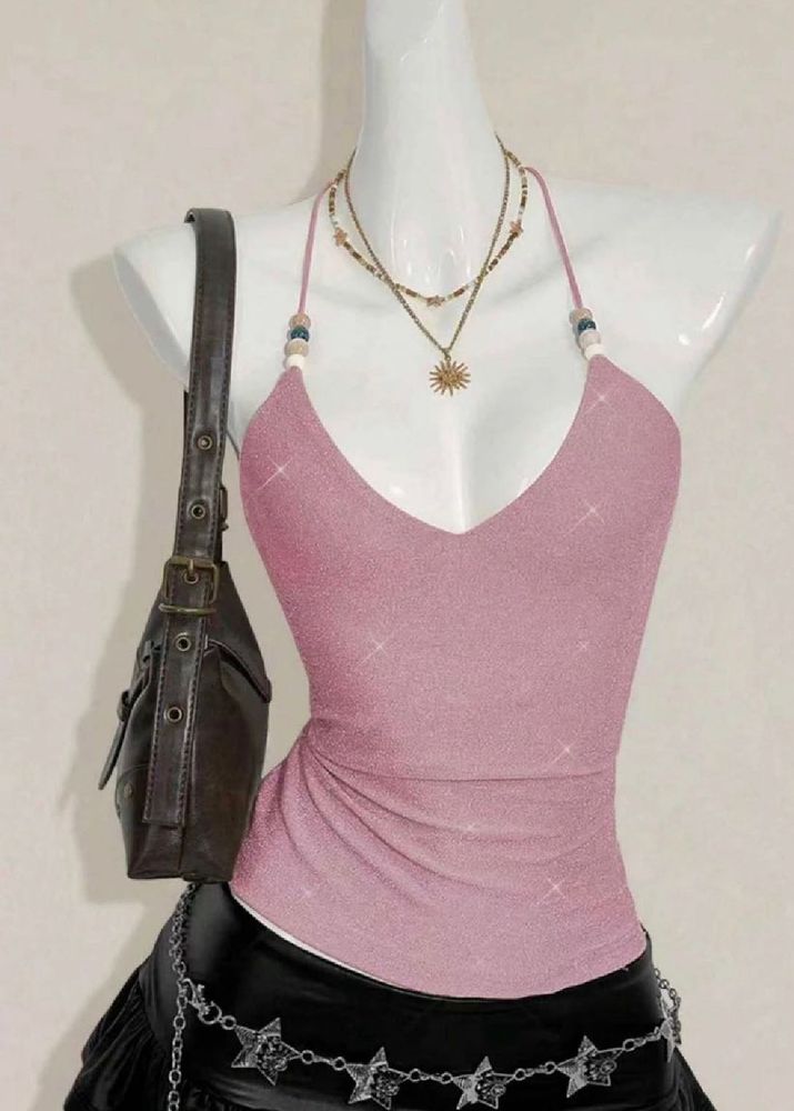 Sparkly Halter Neck Top