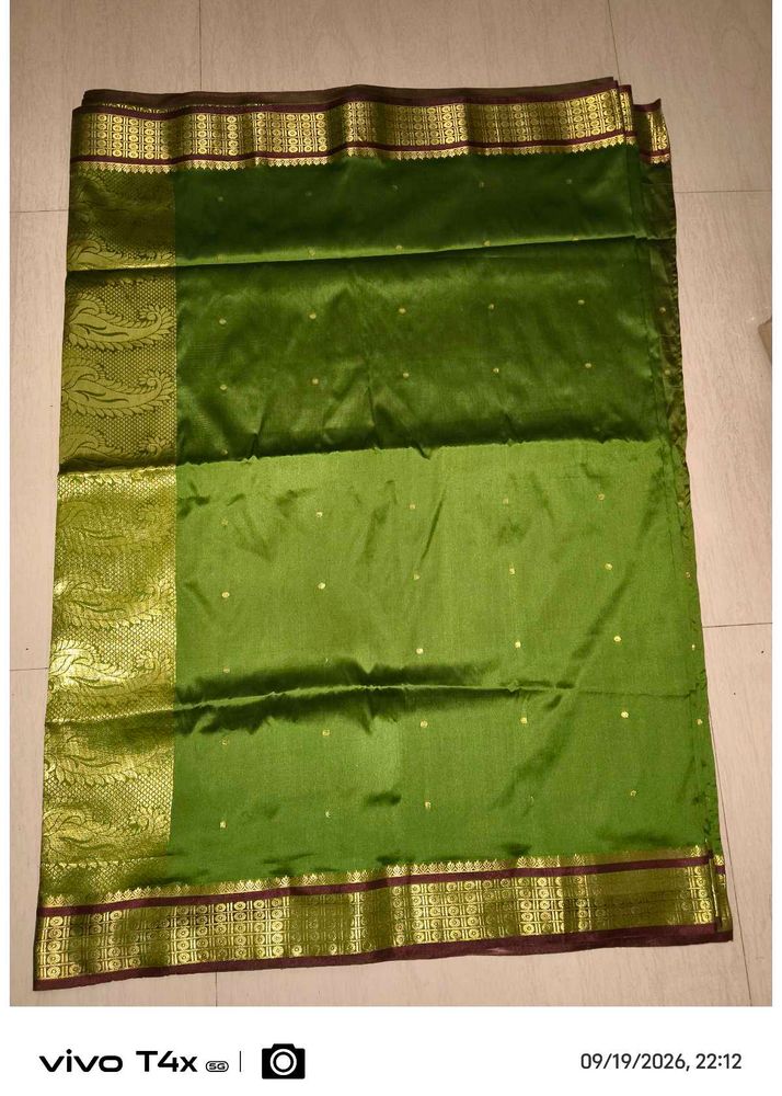 Elegant Green Silk Saree