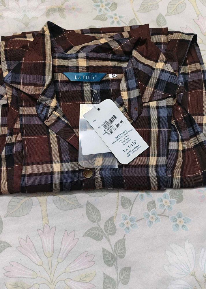 Women long checkered Top