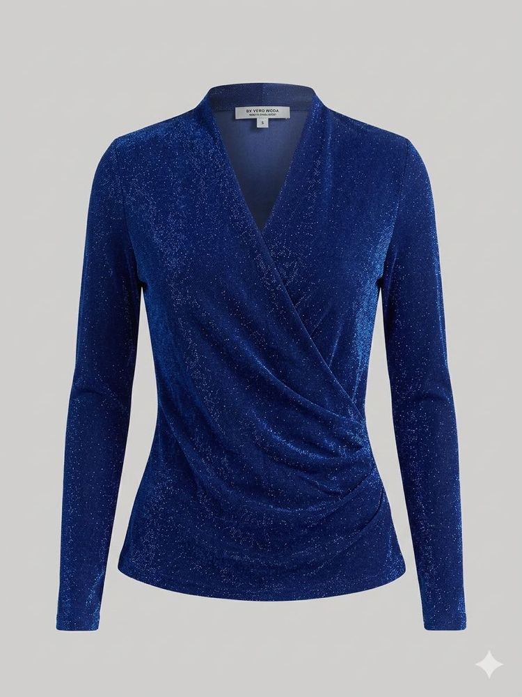 Stunning Blue shimmer Wrap Top