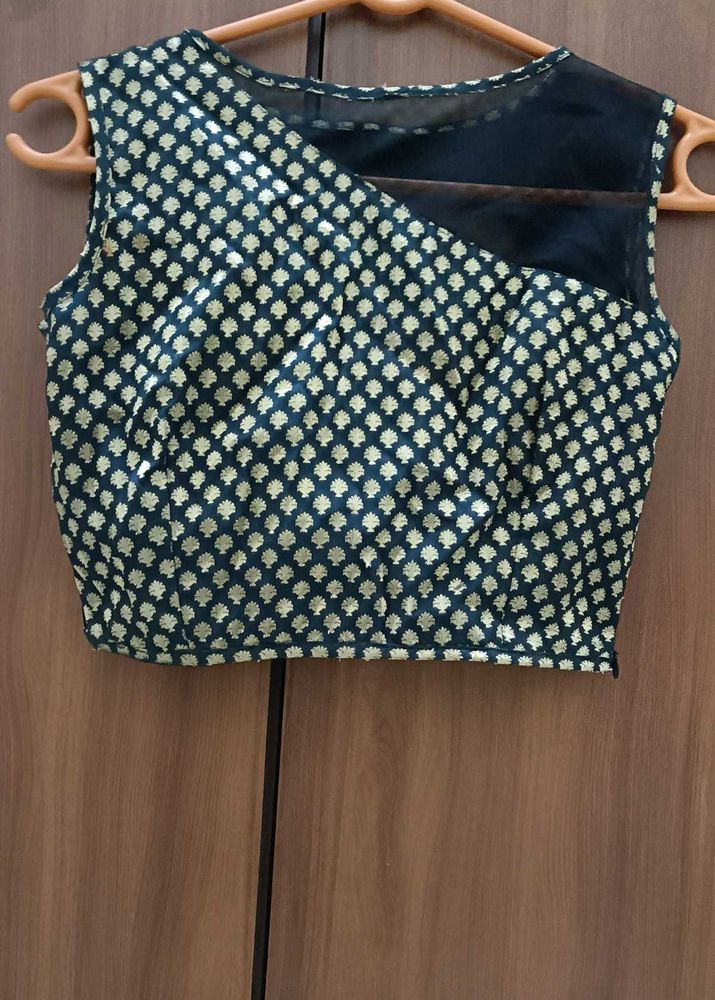Black &amp; Gold Patterned Blouse