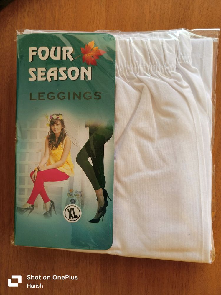 Full Leggings 4way XL Size White