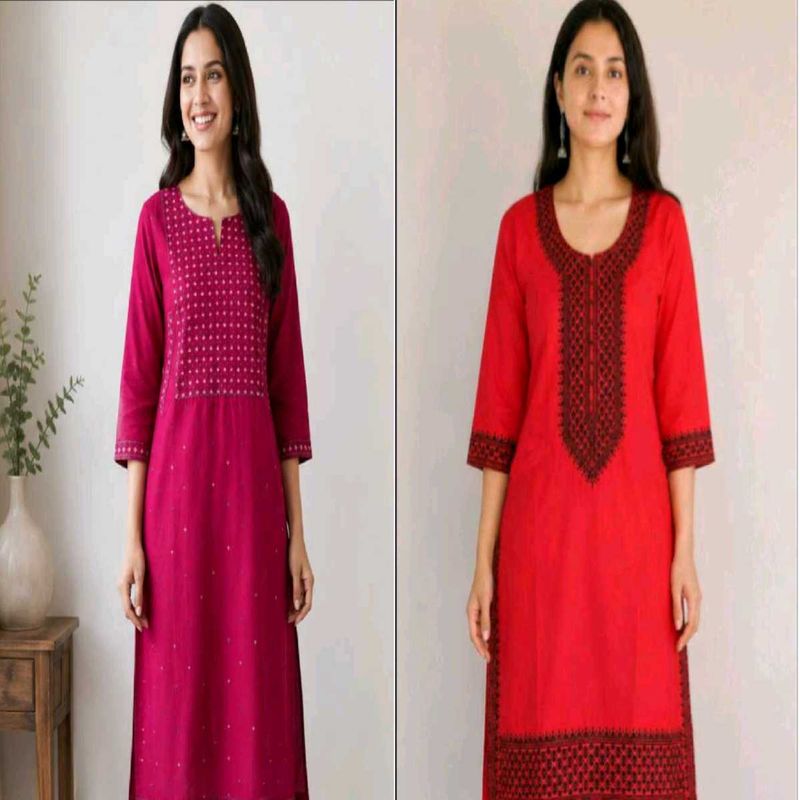 Elegant Ethnic Kurtas - Set of 2