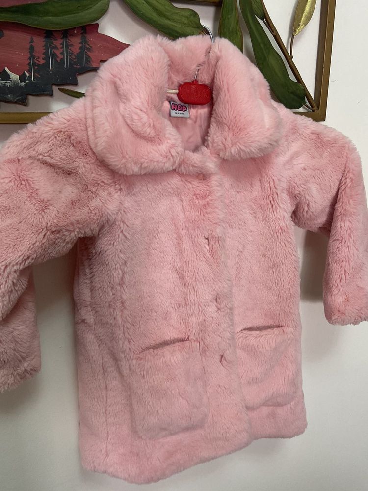 Pink Faux Fur Coat