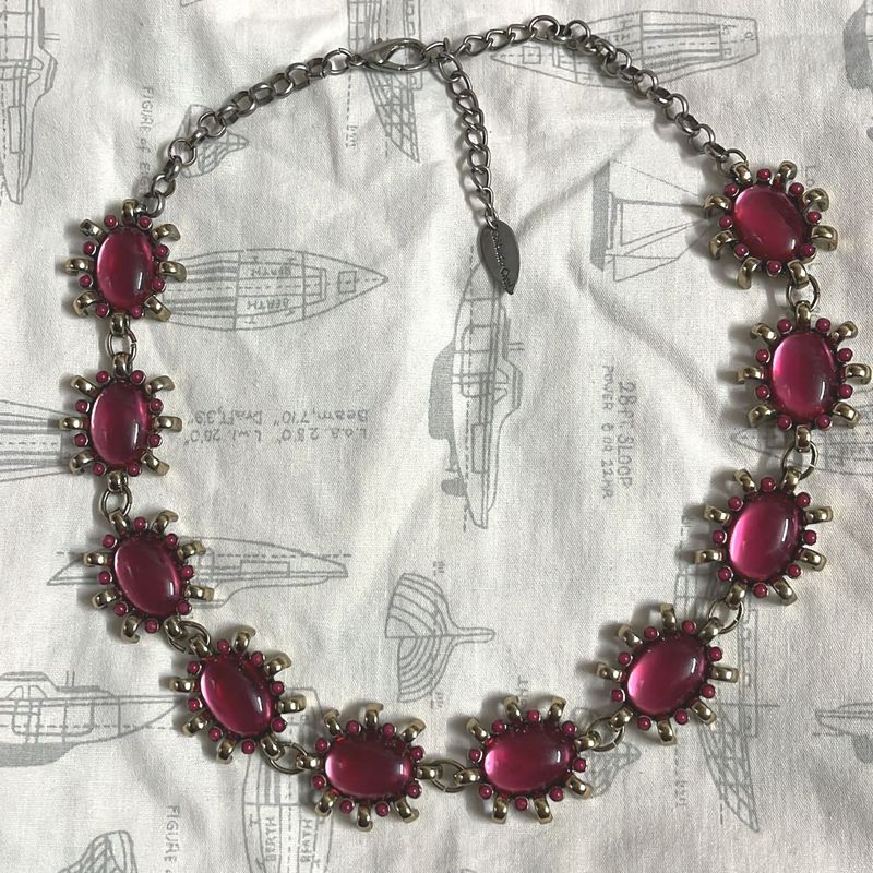 Vibrant Pink Gemstone Statement Necklace