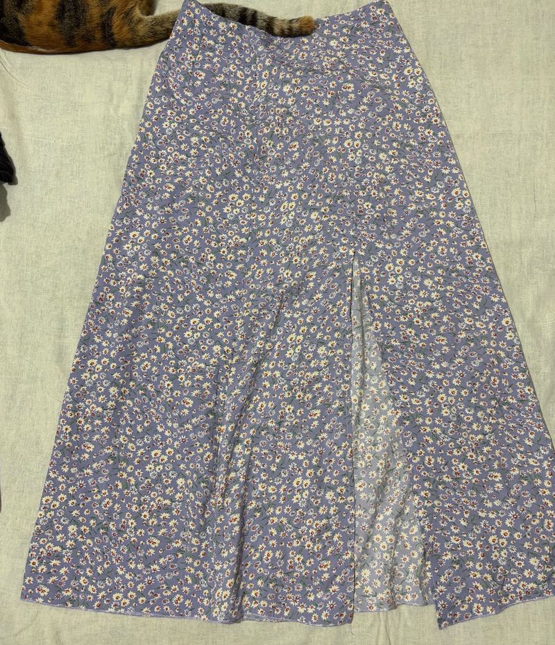 Floral Print Midi Skirt