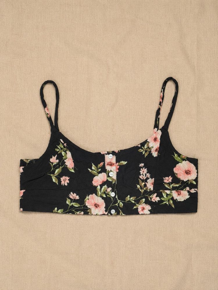 Forever 21 Floral Print Crop Top