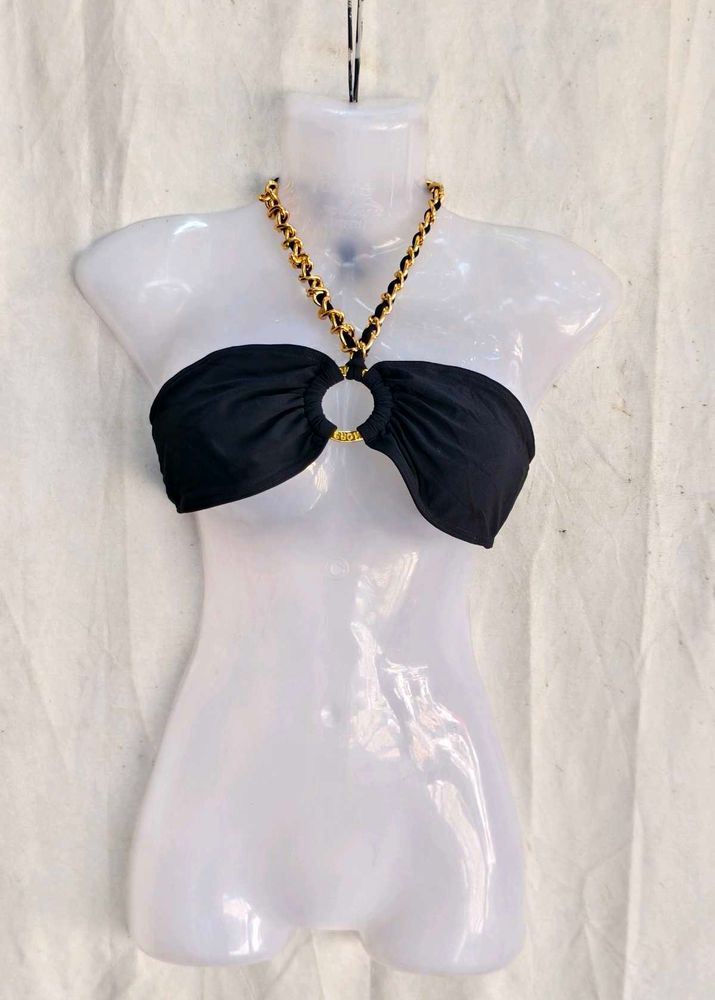 12410. Chic Bikini Top with Gold Chain