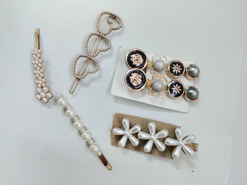 Pearl Hair Clips Set