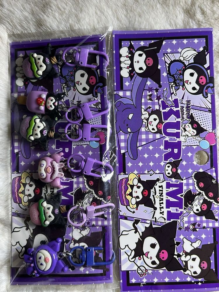 Cute Kuromi Keychain Set