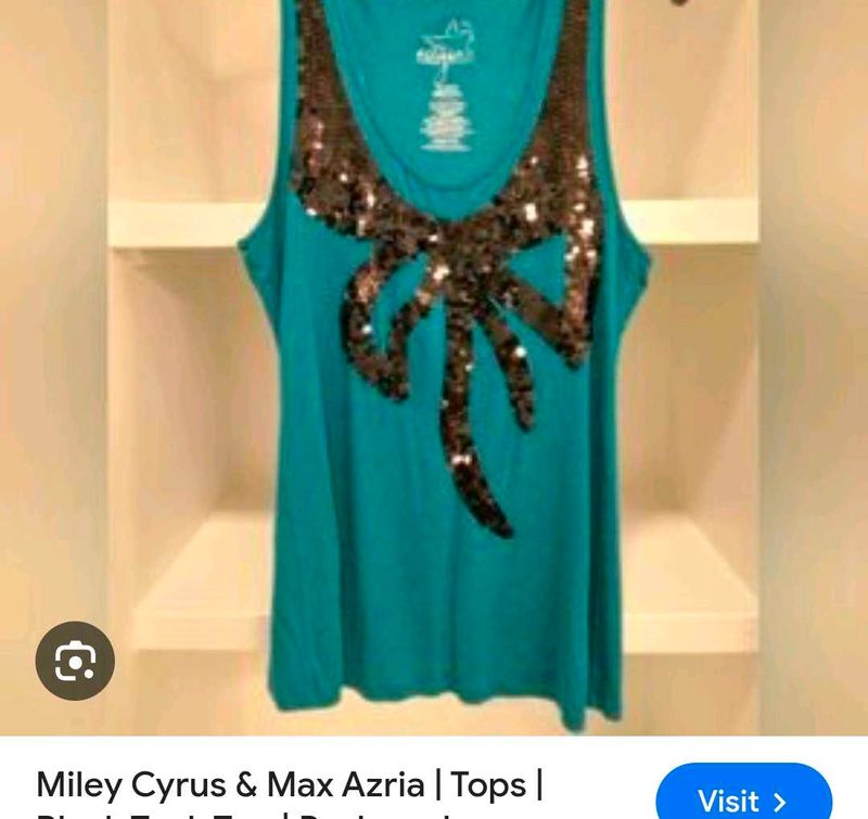 Very Cute And Beautiful Sequin Work Tank Top