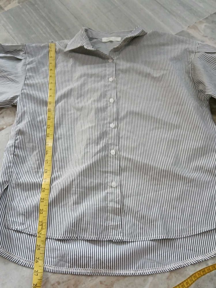 Striped Button-Up Blouse