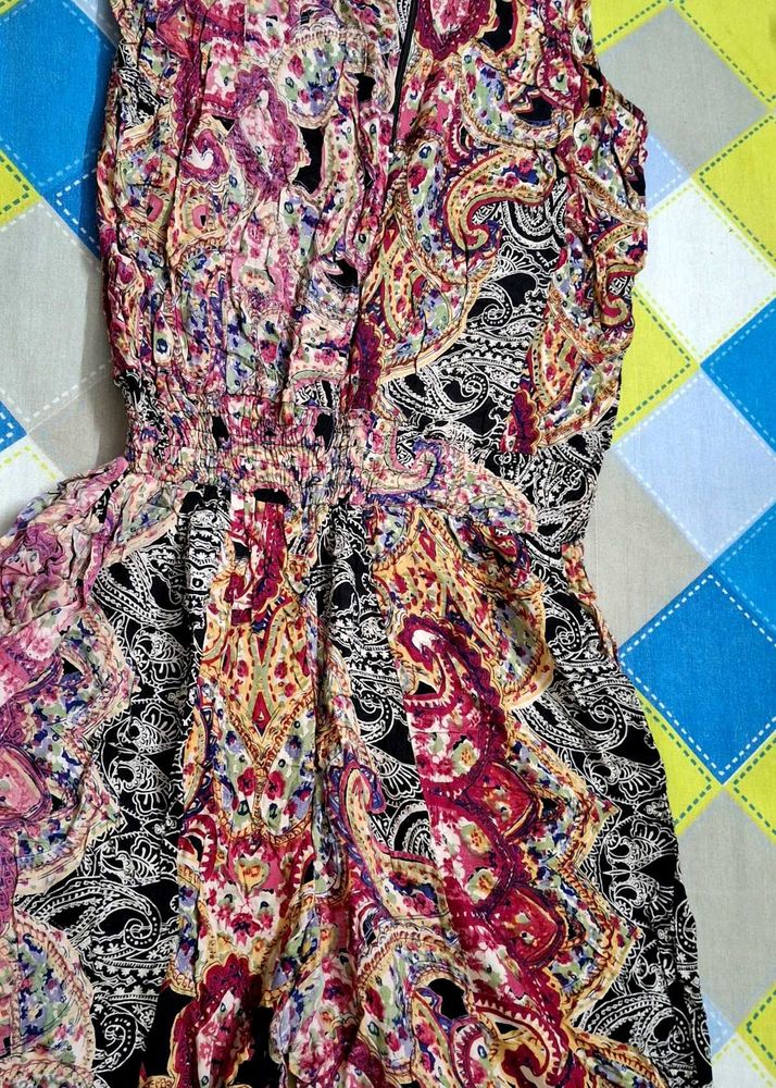 Boho Paisley Print Jumpsuit