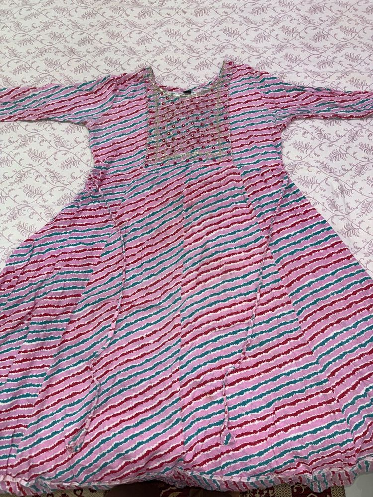 Beautiful Pink Striped Kurta💕