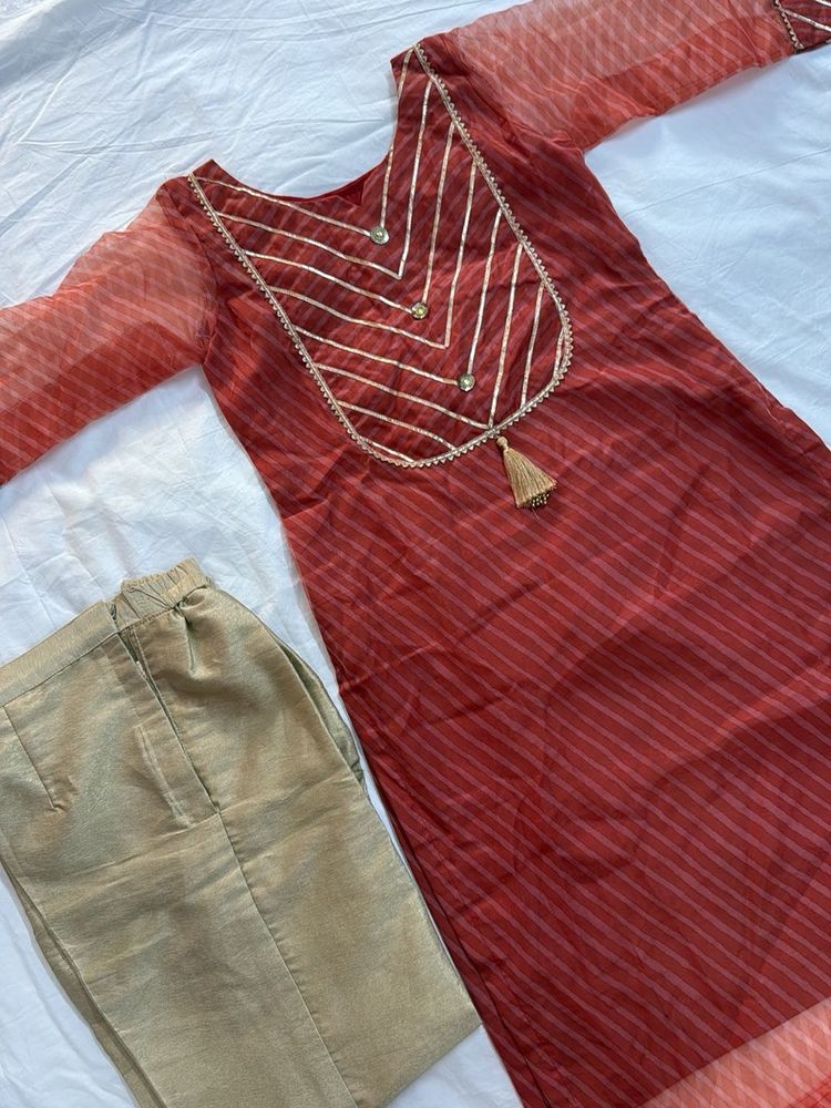 ORGANZA BANARASI SUIT SET