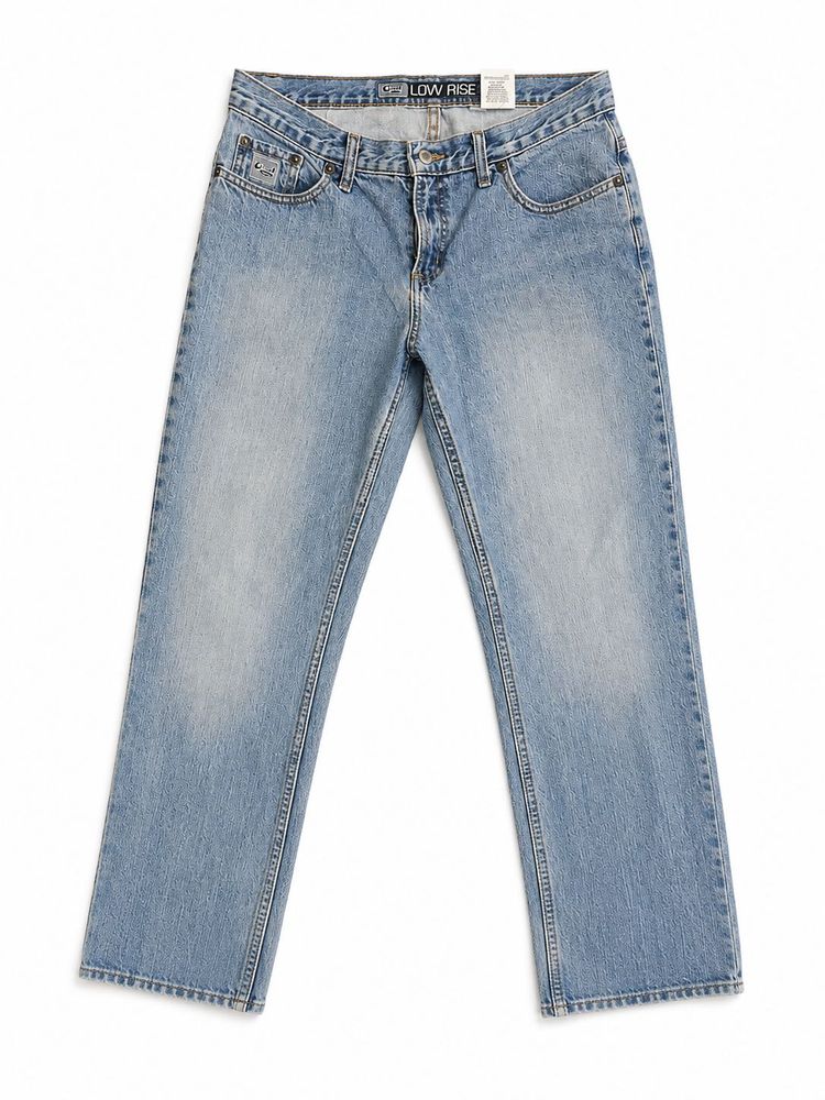 Y2K IMPORTED MEXICO Light Wash Low Rise Jeans