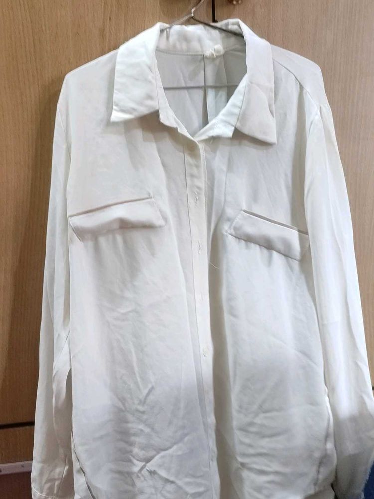 Classic White Button-Up Shirt
