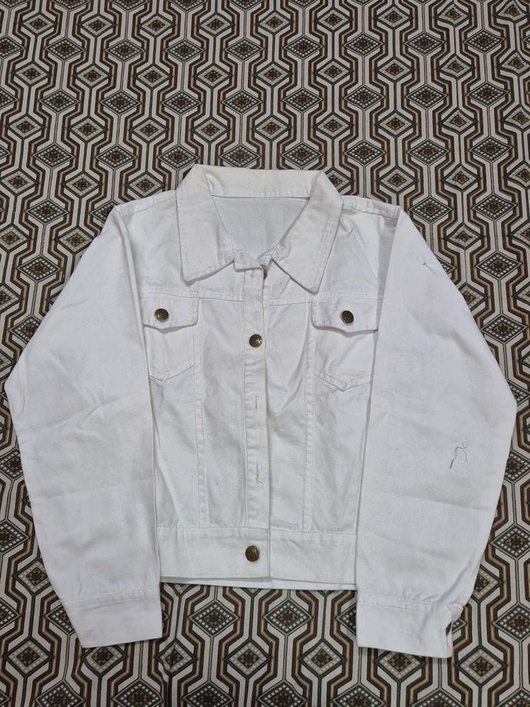 Classic White Denim Jacket
