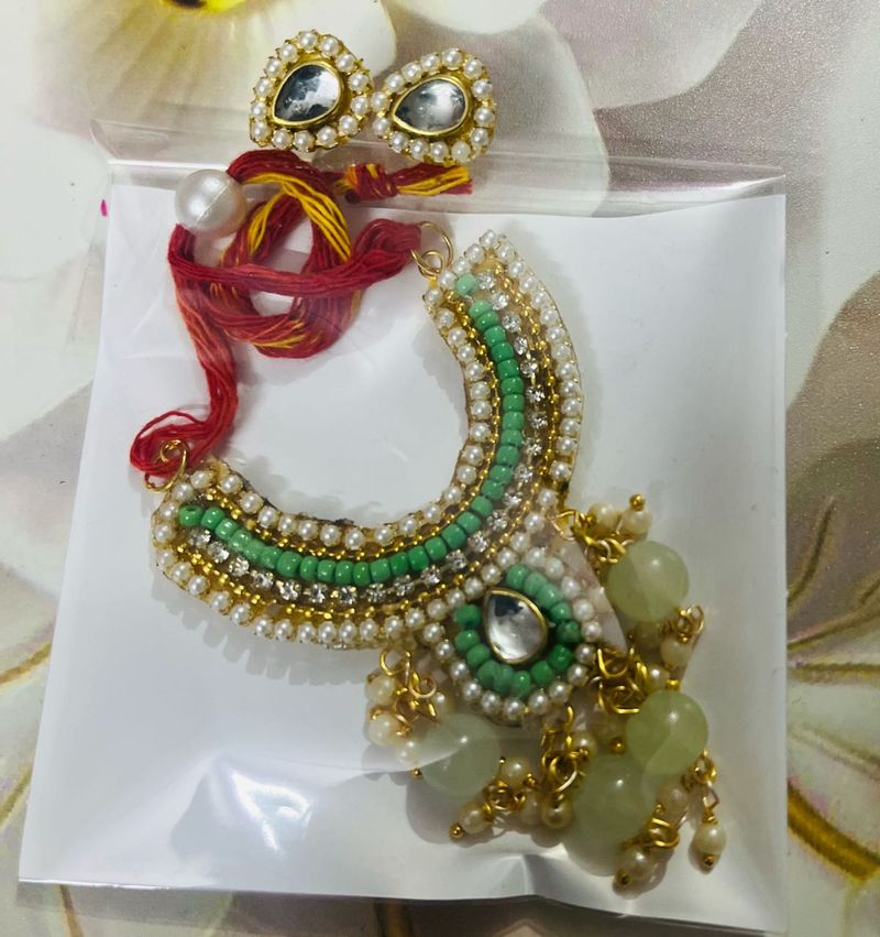 Laddu Gopal Krishna Necklaces With Earrings