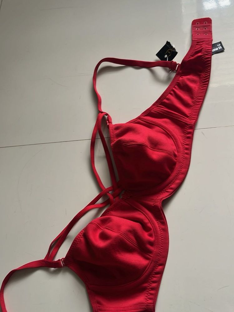 Vibrant Red Bra