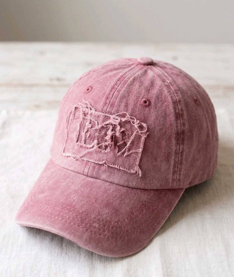 Distressed Pink Baseball Cap