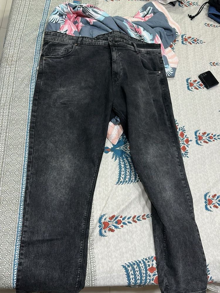 Stylish Washed Black Denim Jeans