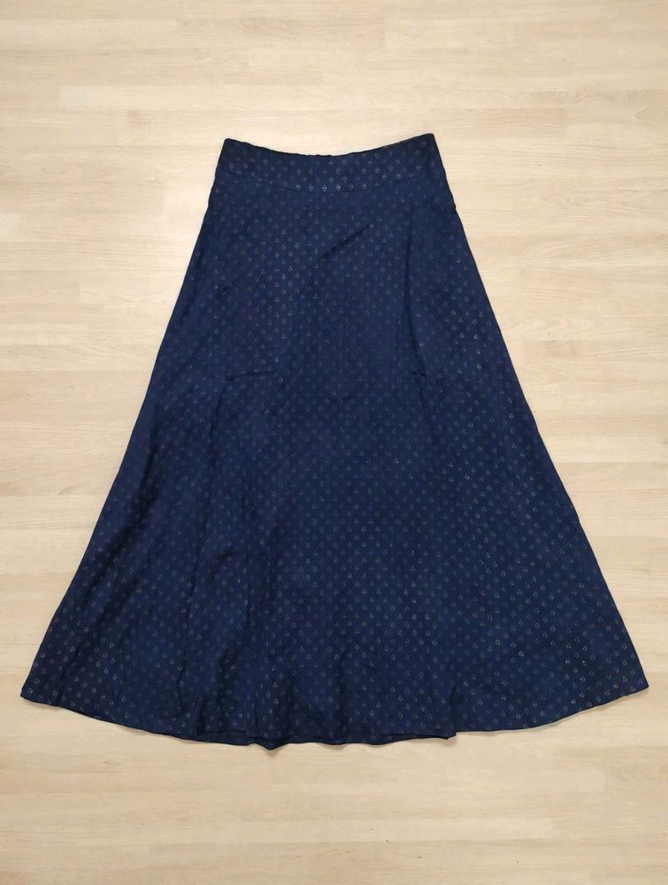 Elegant Navy Blue Maxi Skirt
